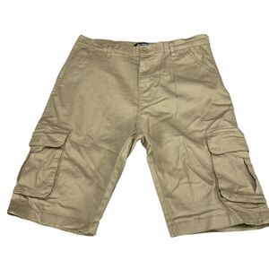 Blu Rock New York Cargo Shorts Mens Size 34 Khaki Regular Fit High Rise Outdoor